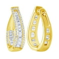 thumbnail image 2 of 0.96CT. T.W. Inside Out Diamond Hoop Earrings in 14K Gold, 2 of 5