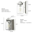 thumbnail image 4 of Hunter Devon Park with Clear Glass Bathroom Vanity Wall Light Fixture, 4 of 8