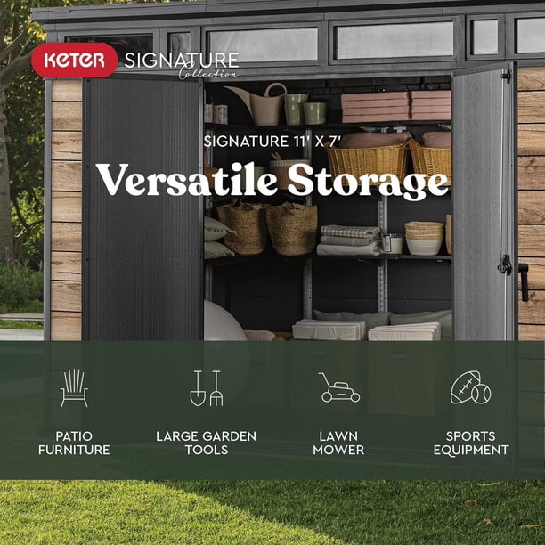 Keter 11' x 7' Signature Collection Resin Outdoor Shed - Samsclub.com
