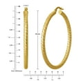thumbnail image 4 of Diamond Cut Hoop Earrings in 14K Gold, 4 of 4