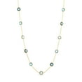 thumbnail image 1 of Multi Gemstone Station Necklace in 14K Gold, 1 of 6