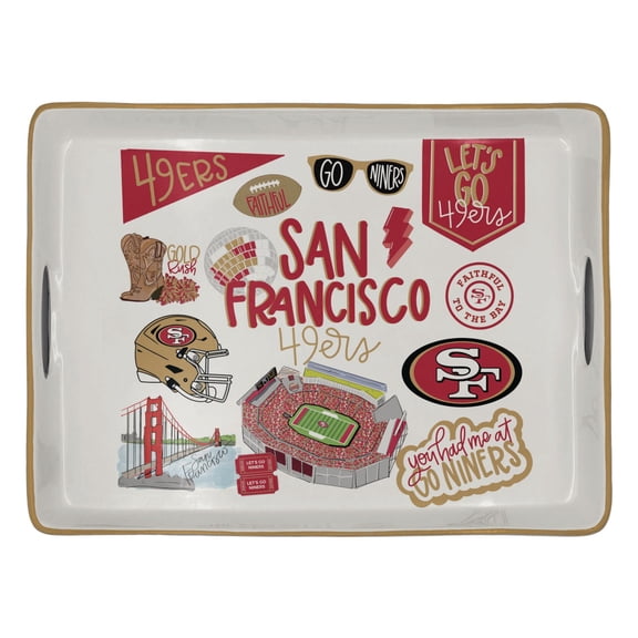 San Francisco 49ers Ceramic Serving Tray