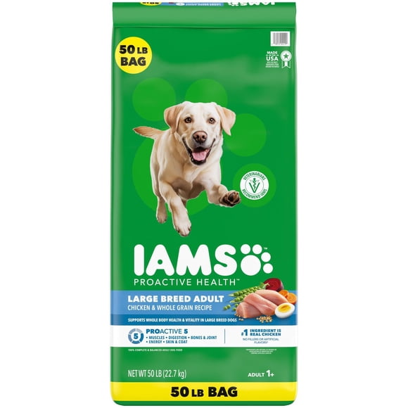 IAMS Proactive Health Large Breed Chicken Recipe Adult Dry Dog Food, 50 lbs.