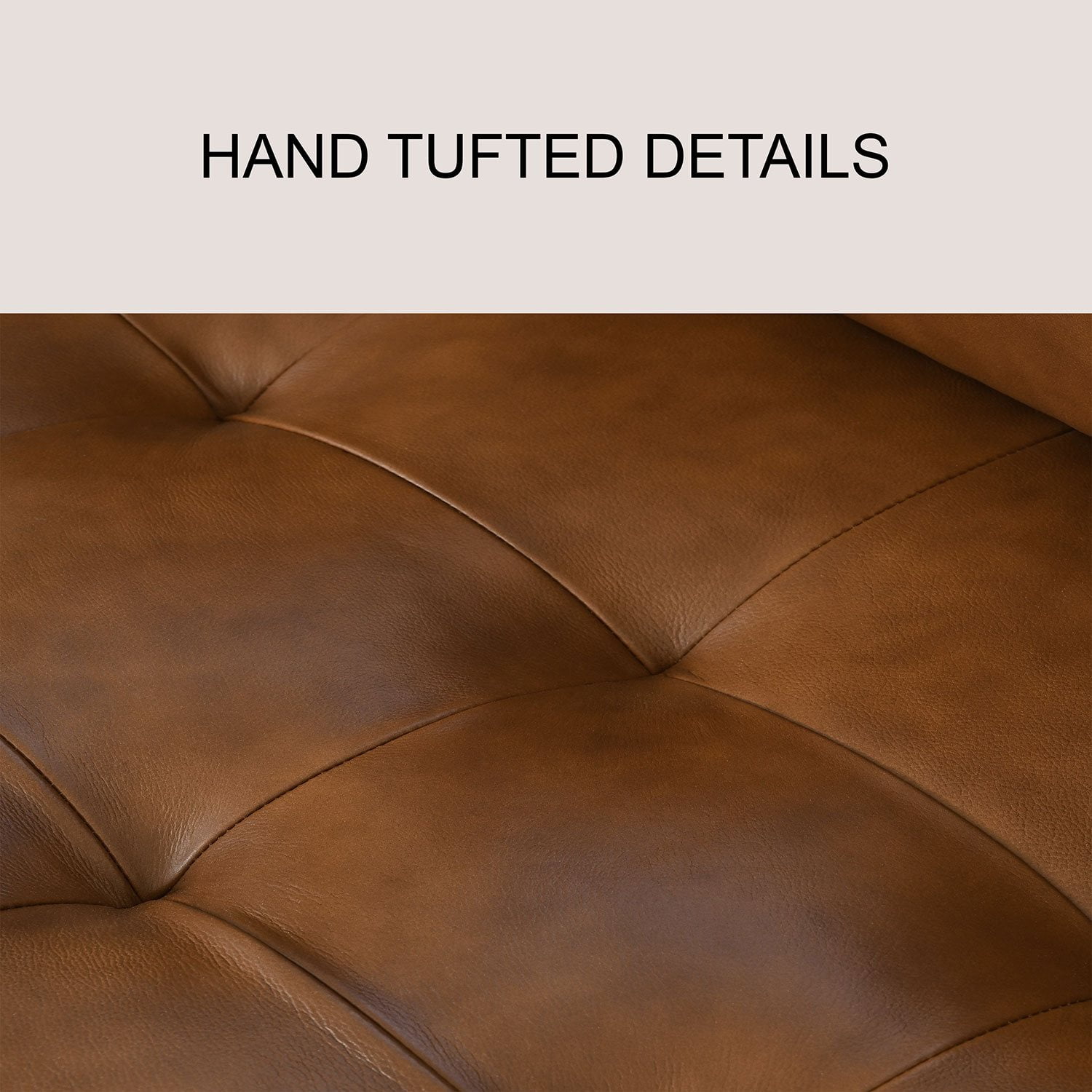 Jasper Mid-Century Top-Grain Leather Sectional, Camel - Samsclub.com