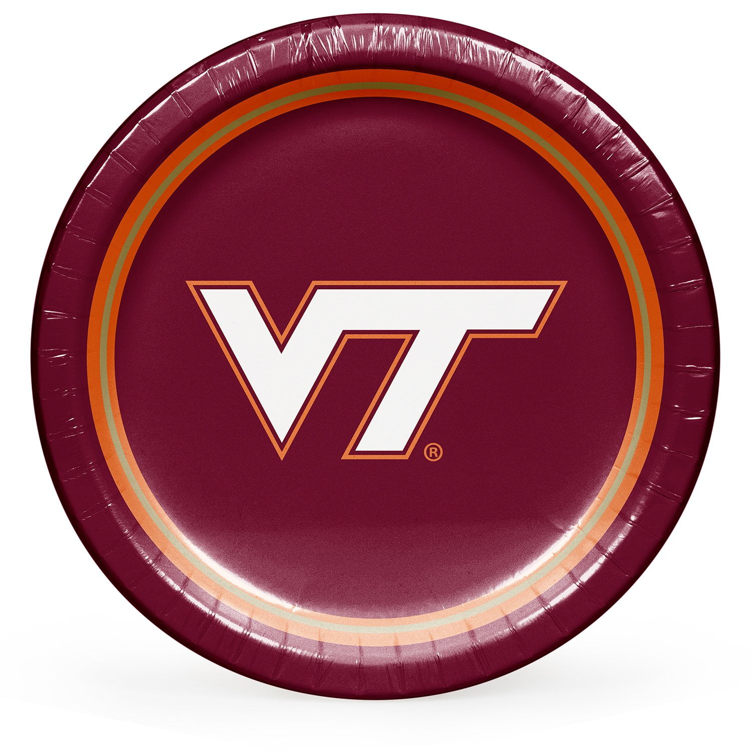 Virginia Tech Hokies NCAA Round Paper Plates, 10