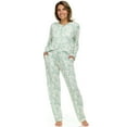 thumbnail image 3 of Flora Nikrooz 2-Piece Long Sleeve Henley Pajama Set, 3 of 10