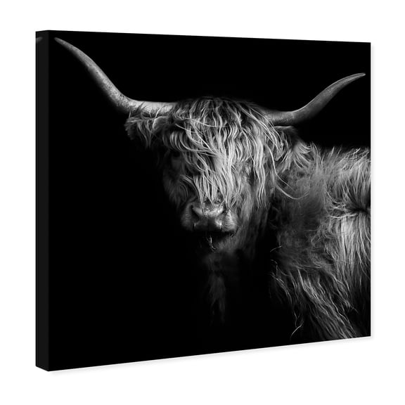 A Cow Square Rustic Farmhouse Canvas Print by Oliver Gal Prints