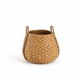 thumbnail image 2 of Artificial 5.5' Split Leaf Plant in a Neutral Handwoven Handled Basket, 2 of 5