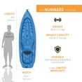 thumbnail image 2 of Lifetime Lotus 80 Sit-On-Top Kayak, Paddles Included, 2 pk., 2 of 12