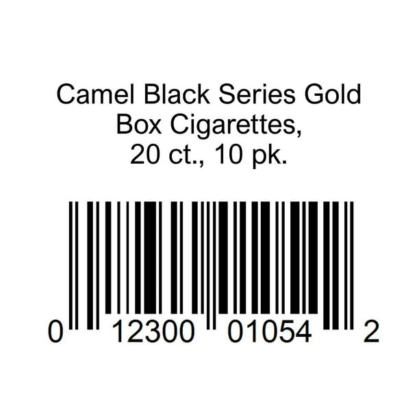 Camel Black Series Gold Box Cigarettes, 20 ct., 10 pk