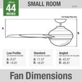 thumbnail image 8 of Hunter 44" Lilliput Ceiling Fan with Light Kit and Pull Chain, 8 of 14