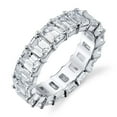 thumbnail image 1 of Lab Created White Sapphire Eternity Band in 14K Gold, 1 of 10