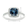 thumbnail image 4 of Cushion Cut Gemstone & 0.18 CT.T.W. Halo Diamond Ring in 14K Gold, 4 of 5
