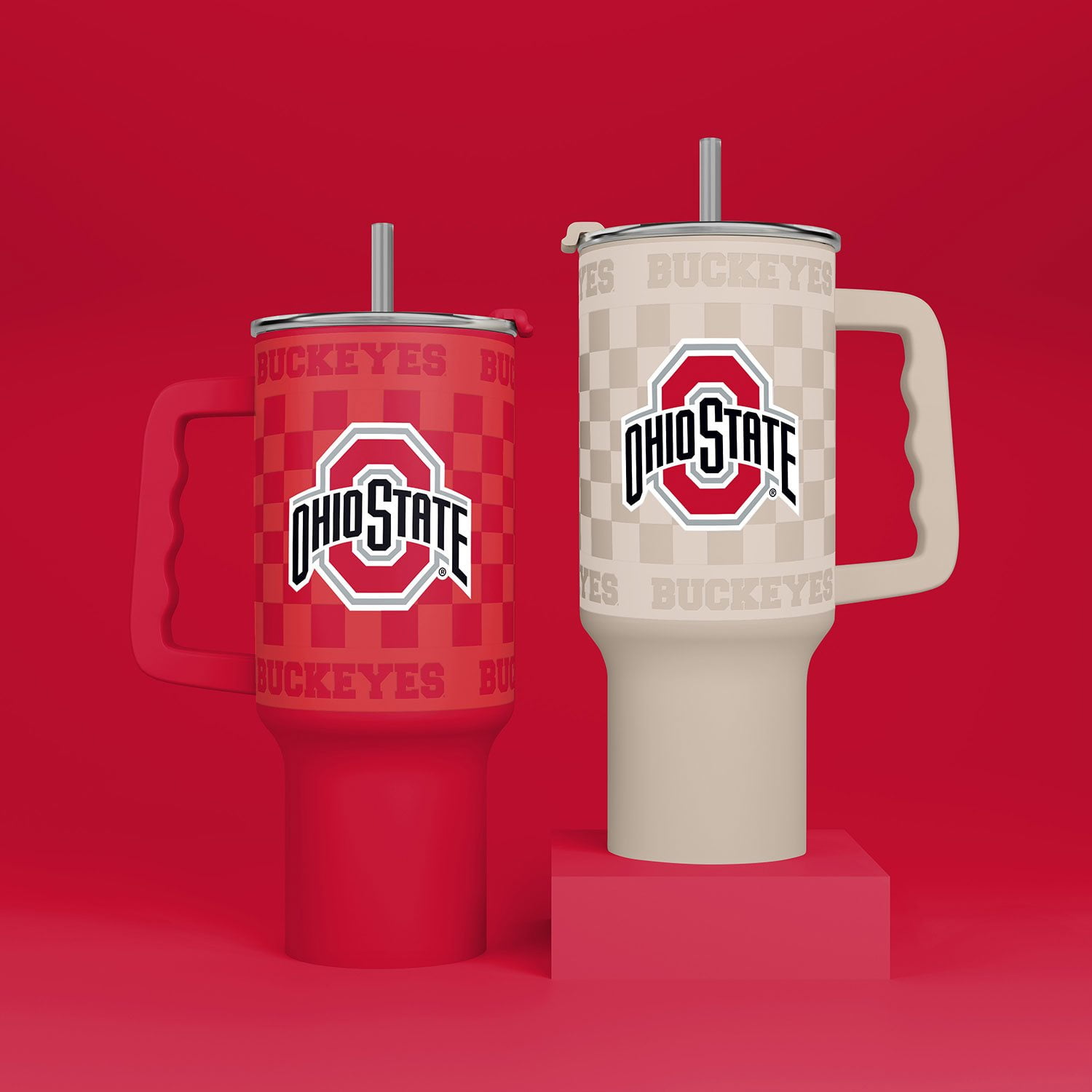 Ohio State Buckeyes Dosenkühler - Offizielles Fan-Zubehör, 340 Ml, 2 Farben, Zusammenklappbar