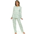 thumbnail image 4 of Flora Nikrooz 2-Piece Long Sleeve Henley Pajama Set, 4 of 10