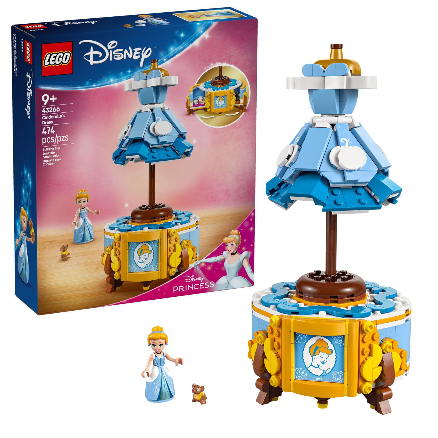 IOS シンデレラフィットコレクションブルー LEGO Disney Princess Cinderella's Dress Toy, 474 pcs. - Samsclub.com