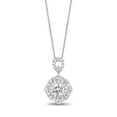 thumbnail image 1 of 1.10 C.T. T. W. Round Cut Double Halo Diamond Pendant in 18K Gold, 1 of 7