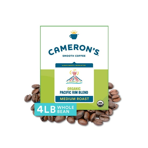 Cameron's Pacific Rim Medium Roast Organic Whole Bean Coffee 64 oz.