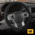 thumbnail image 6 of CAT® US Flag Leather Steering Wheel Cover with Metal Flag Emblem - Black, 14.5" - 15.5", 6 of 6