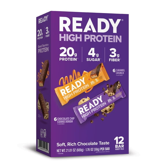 Ready High Protein Bar, Variety Pack, 1.76 oz., 12 ct.