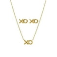 thumbnail image 1 of X O Necklace and Earring Set in 14K Gold, 1 of 12