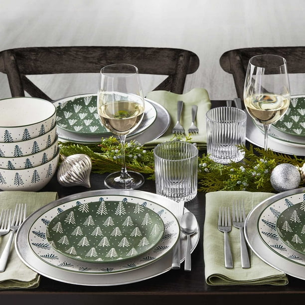 Member's Mark 12-Piece Stoneware Holiday Dinnerware Set - Samsclub.com