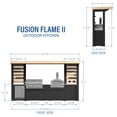 thumbnail image 23 of Backyard Discovery Luxury Galvanized Steel Covered Outdoor Kitchen w/ Grill & Pizza Oven, 23 of 26