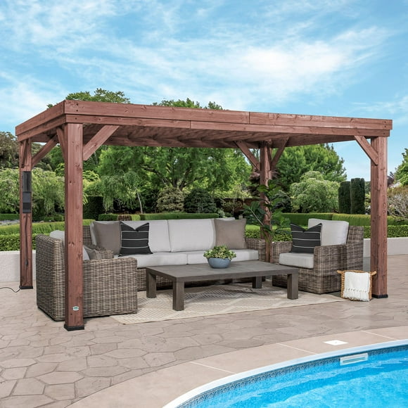 Backyard Discovery 14' x 10' Brockton Pergola with PowerPort