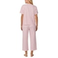 thumbnail image 4 of Character Ladies 2-Piece Short Sleeve Henley and Crop Pant PJ Set, 4 of 7