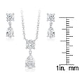 thumbnail image 4 of Lab White Sapphire Pendant and Earring Set in Sterling Silver, 4 of 8