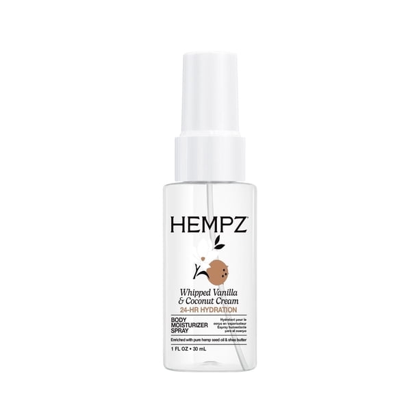 Hempz Juicy Peach Lotion and Vanilla & Coconut Moisturizer Spray