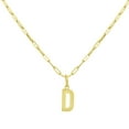thumbnail image 1 of Initial Paperclip Chain Pendant Necklace in 14K Gold, 1 of 5