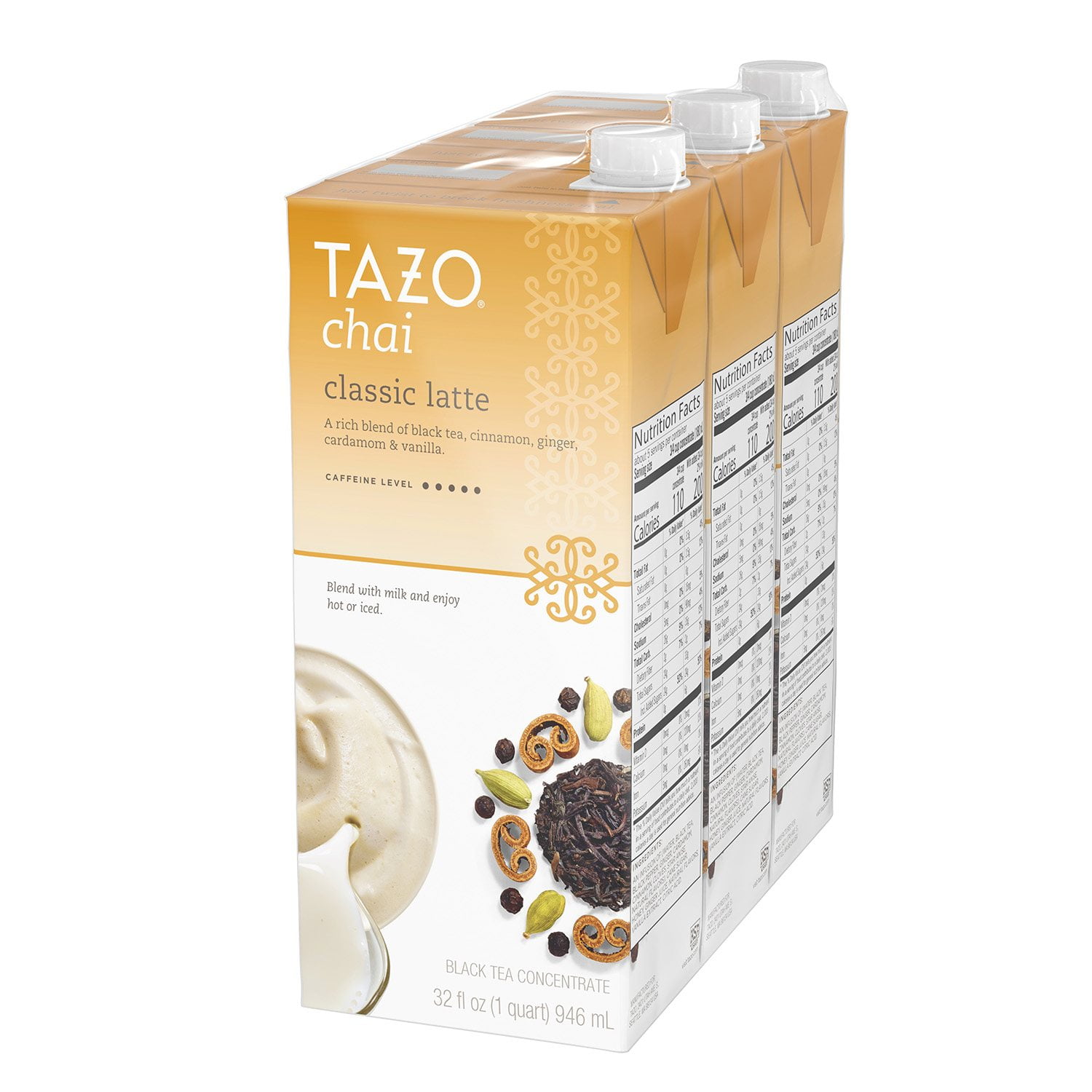 Tazo Chai Latte Concentrate Black Tea, 32 fl. oz., 3 pk