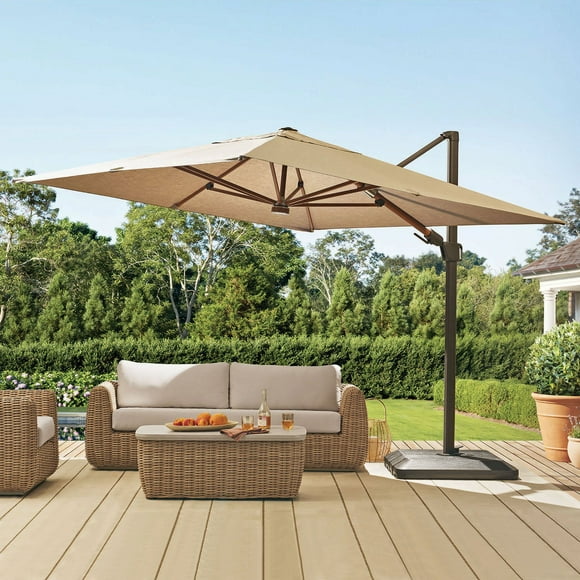Member's Mark 10' x 10' Cantilever Offset Umbrella with Sunbrella Fabric