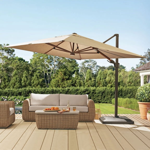 Member's Mark 10' x 10' Cantilever Offset Umbrella with Sunbrella Fabric