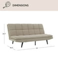 thumbnail image 4 of Eden Fabric Convertible Futon Sofa, Assorted Colors, 4 of 10