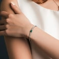 thumbnail image 4 of Lab Created Gemstone & White Sapphire Tennis Bracelet in Sterling Silver, 4 of 7