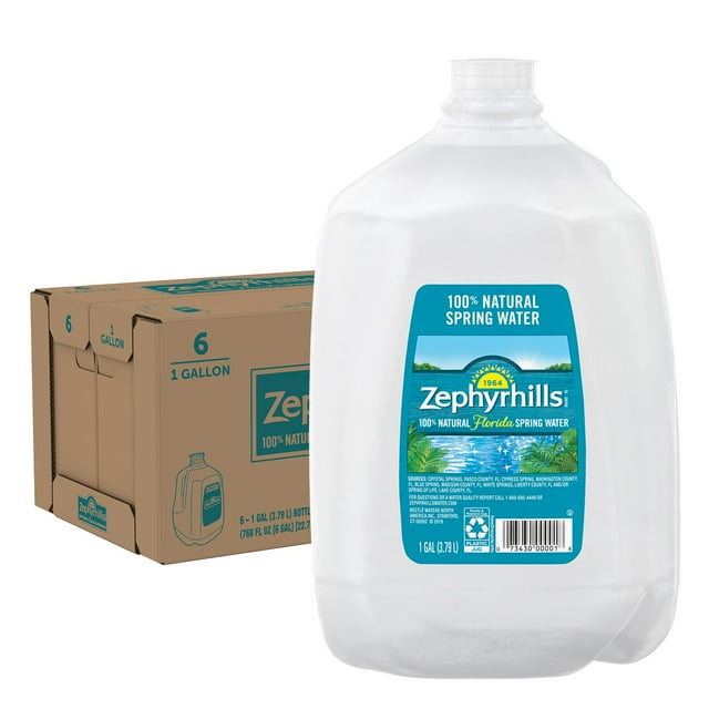 Zephyrhills 100% Natural Spring Water, 1 gal., 6 pk.