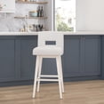 thumbnail image 7 of HH2 Home Upholstered Key Back Wood Adjustable Height Swivel Bar Stool, 7 of 17
