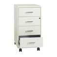 thumbnail image 8 of Hirsh 18" Deep 4-Drawer Metal Mobile Organizer, 4 Box Drawers, White, 8 of 19