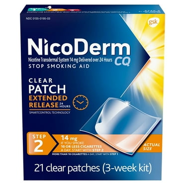 NicoDerm CQ Nicotine Patches, Step 2, 21 ct.