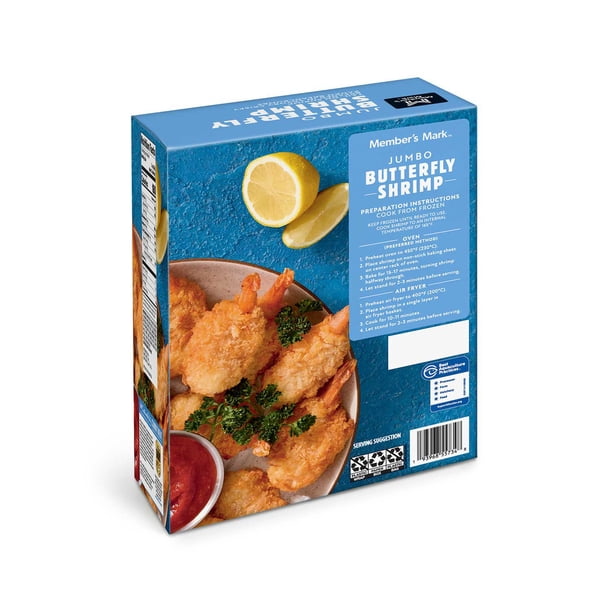 Member's Mark Breaded Jumbo Butterfly Shrimp, Frozen, 48-60 ct