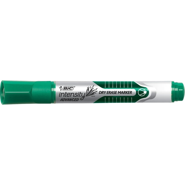 BIC Intensity Advanced Dry Erase Markers, Chisel Tip, 12 Count