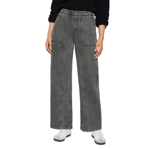 ［ミルク］un peu wide baggy slacks Umgee Linen Blend Wide Leg Pants With Elastic Waistband And
