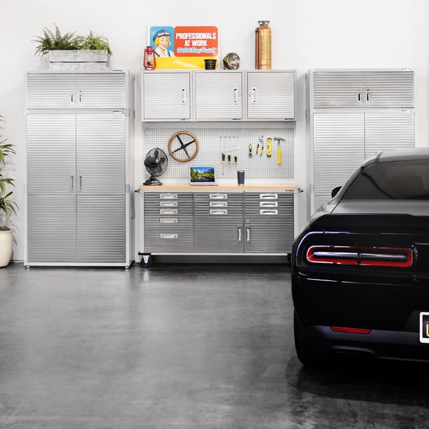 Seville Classics UltraHD 8-Piece Steel Garage Cabinet Storage Set