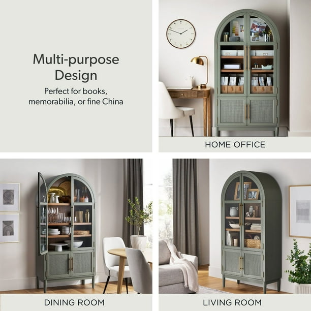 Member's Mark Enzo Storage Cabinet With Rattan Cabinet Doors