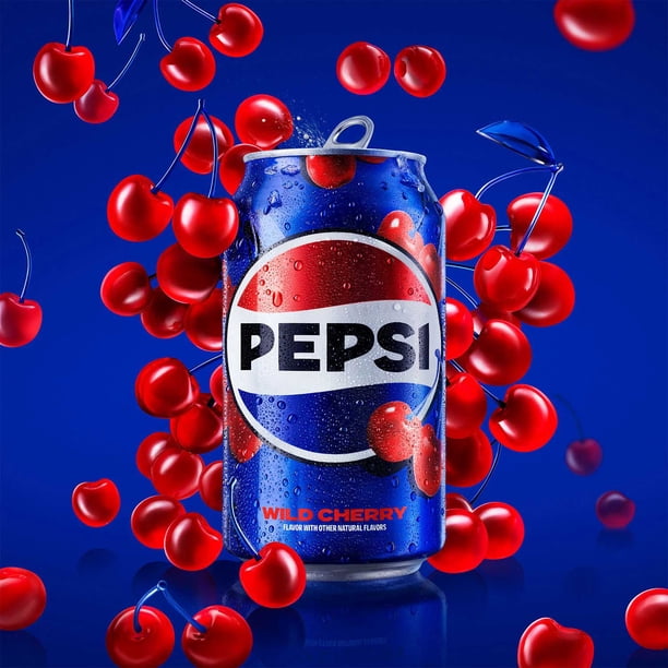 Pepsi Cola, Pepsi Wild Cherry and Pepsi Real Sugar Soda Mini
