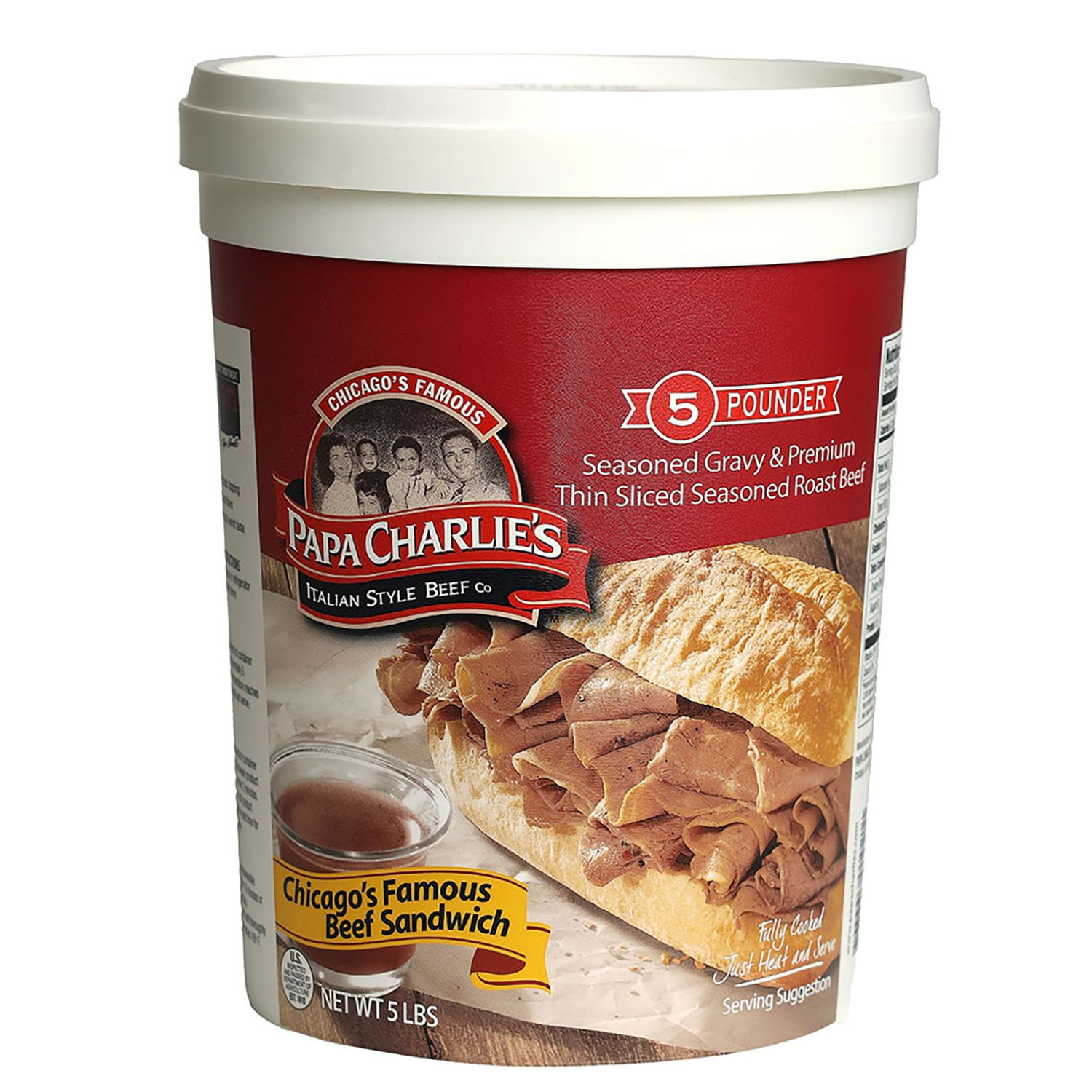 Papa Charlie's Seasoned Gravy and Thin Sliced Seasoned Roast Beef