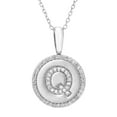 thumbnail image 1 of Diamond Initial Pendant Necklace in Sterling Silver, 1 of 5