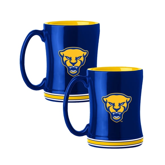 Logo Brands Pittsburgh Panthers 14oz Relief Mug Set